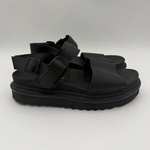 Dr. Martens Black Chunky Platform Sandals Grunge Goth Alt Edgy 10